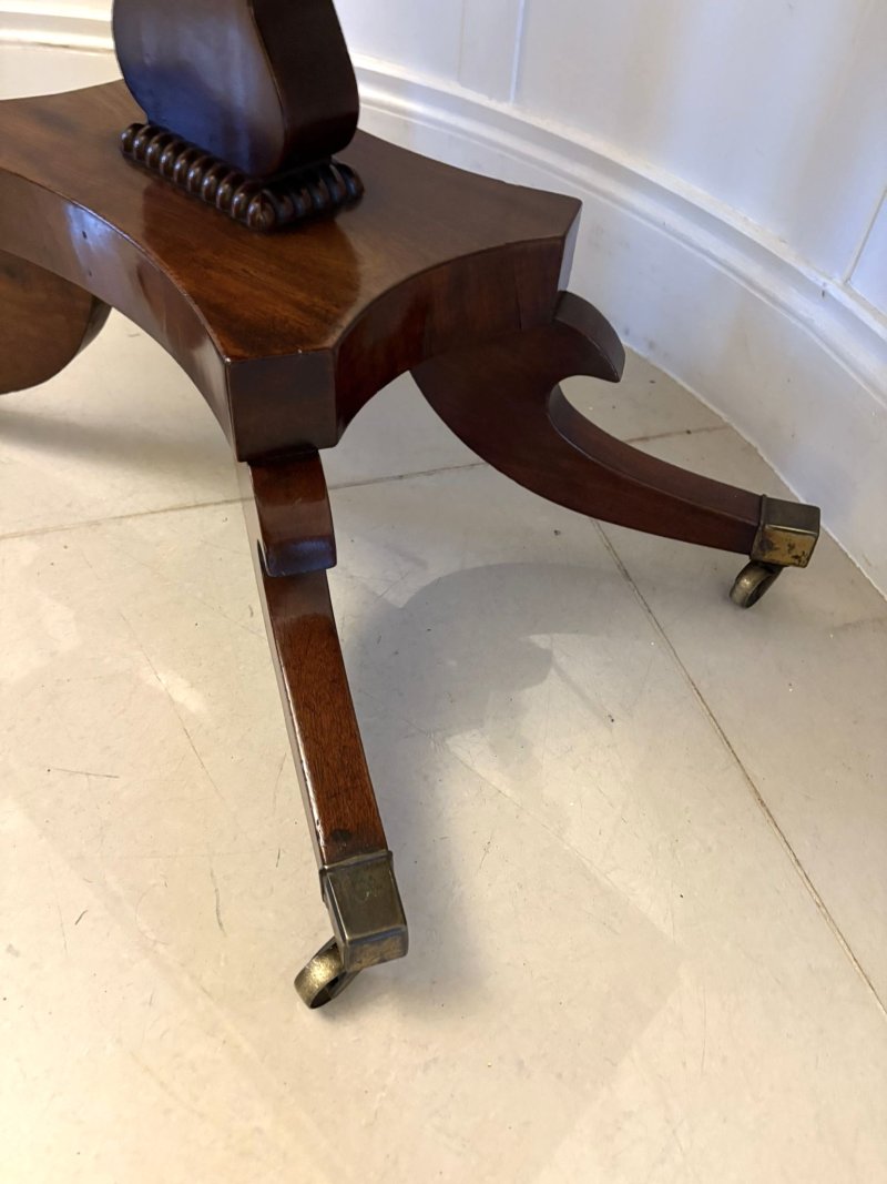 Outstanding Quality Antique Regency Figured Mahogany Tea/Console Table - Image 7